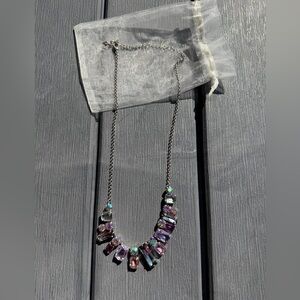 Sorrelli Silver Necklace with Purple Accents